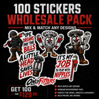 100 Sticker Wholesale Pack – Single Design