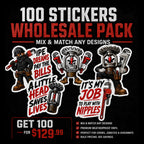 100 Sticker Wholesale Pack – Single Design