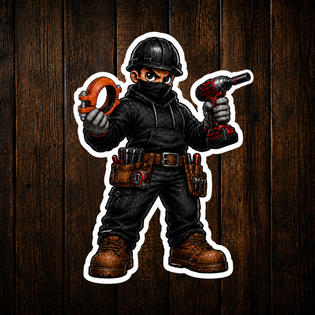 Blackout Fitter Mascot Vinyl Sticker