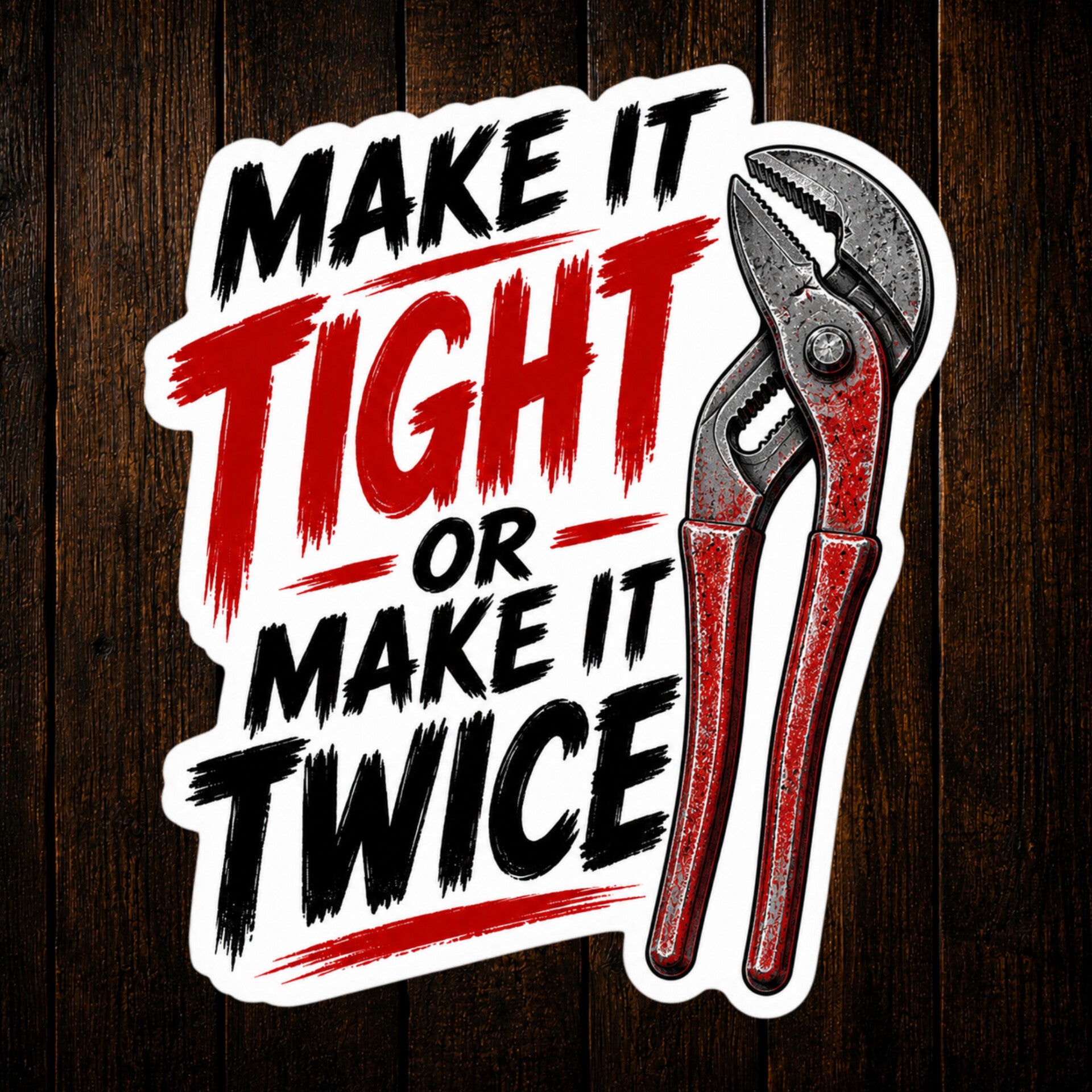 Make It Tight Or Make It Twice Vinyl Sticker