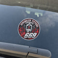 UA 669 Sprinkler Fitters Round Vinyl Sticker