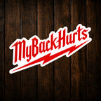 MyBackHurts Blue Collar Vinyl Sticker