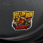 Yellow Iron Addict Operator Vinyl Sticker