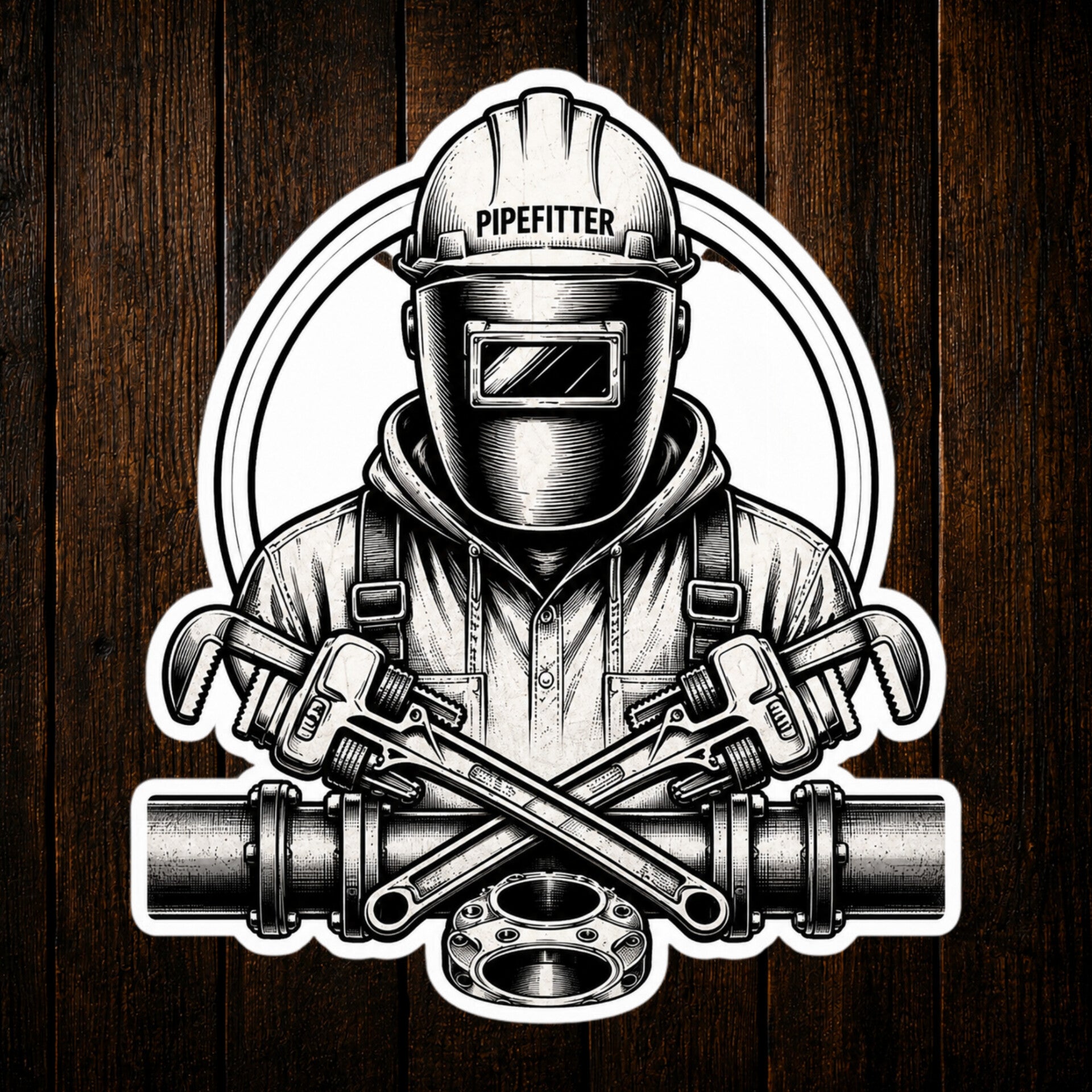Pipefitter Welder Brotherhood Vinyl Sticker
