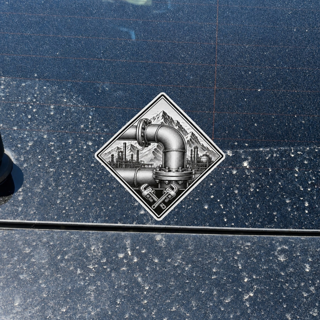 Industrial Pipefitter Vinyl Sticker