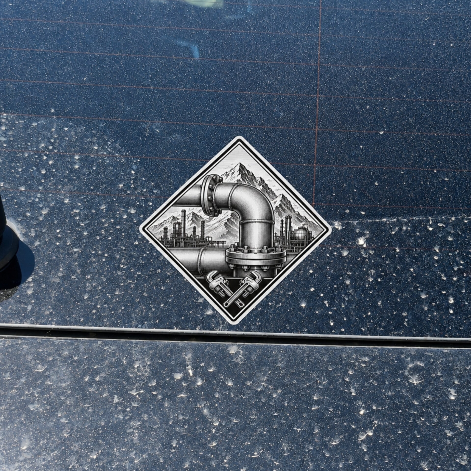 Industrial Pipefitter Vinyl Sticker
