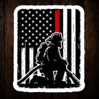 Thin Red Line Firefighter Sticker