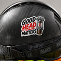 Good Head Matters Funny Sprinkler Fitter Vinyl Sticker