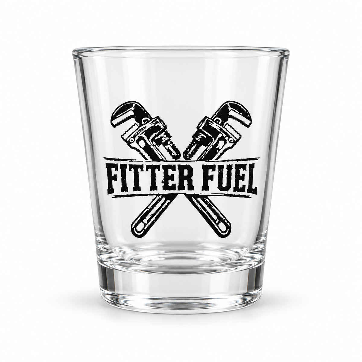 Fitter Fuel 1.5 oz Plastic Shot Glass – Pipe Trades Shot Glass