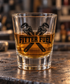 Fitter Fuel 1.5 oz Shot Glass – Pipe Trades Shot Glass