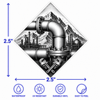 Industrial Pipefitter Vinyl Sticker