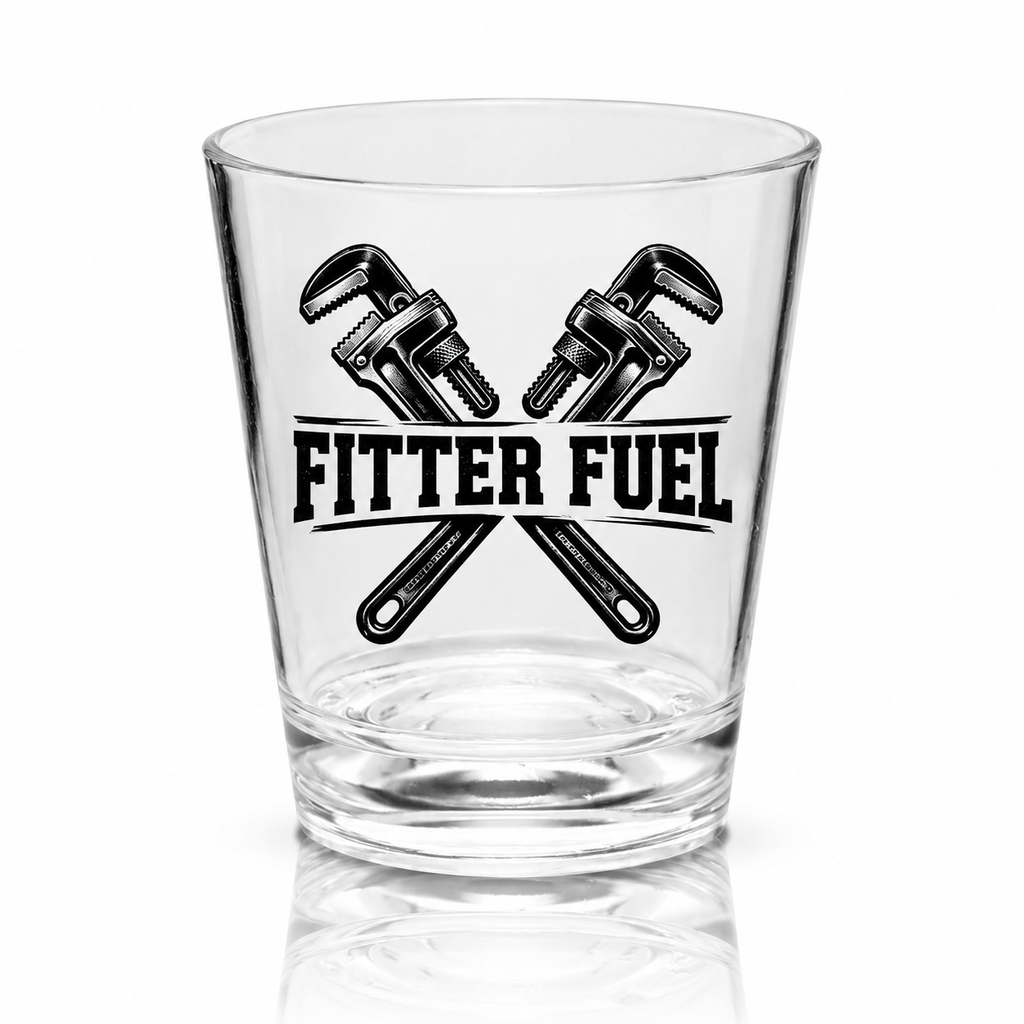Fitter Fuel 1.5 oz Shot Glass – Pipe Trades Shot Glass