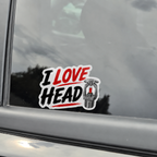 I Love Head Fire Sprinkler Vinyl Sticker