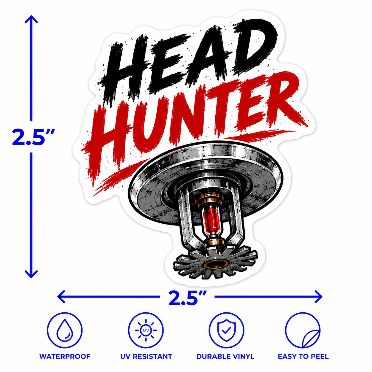 Head Hunter Vinyl Sprinkler Sticker