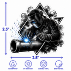 Pipe Welder at Work Vinyl Sticker