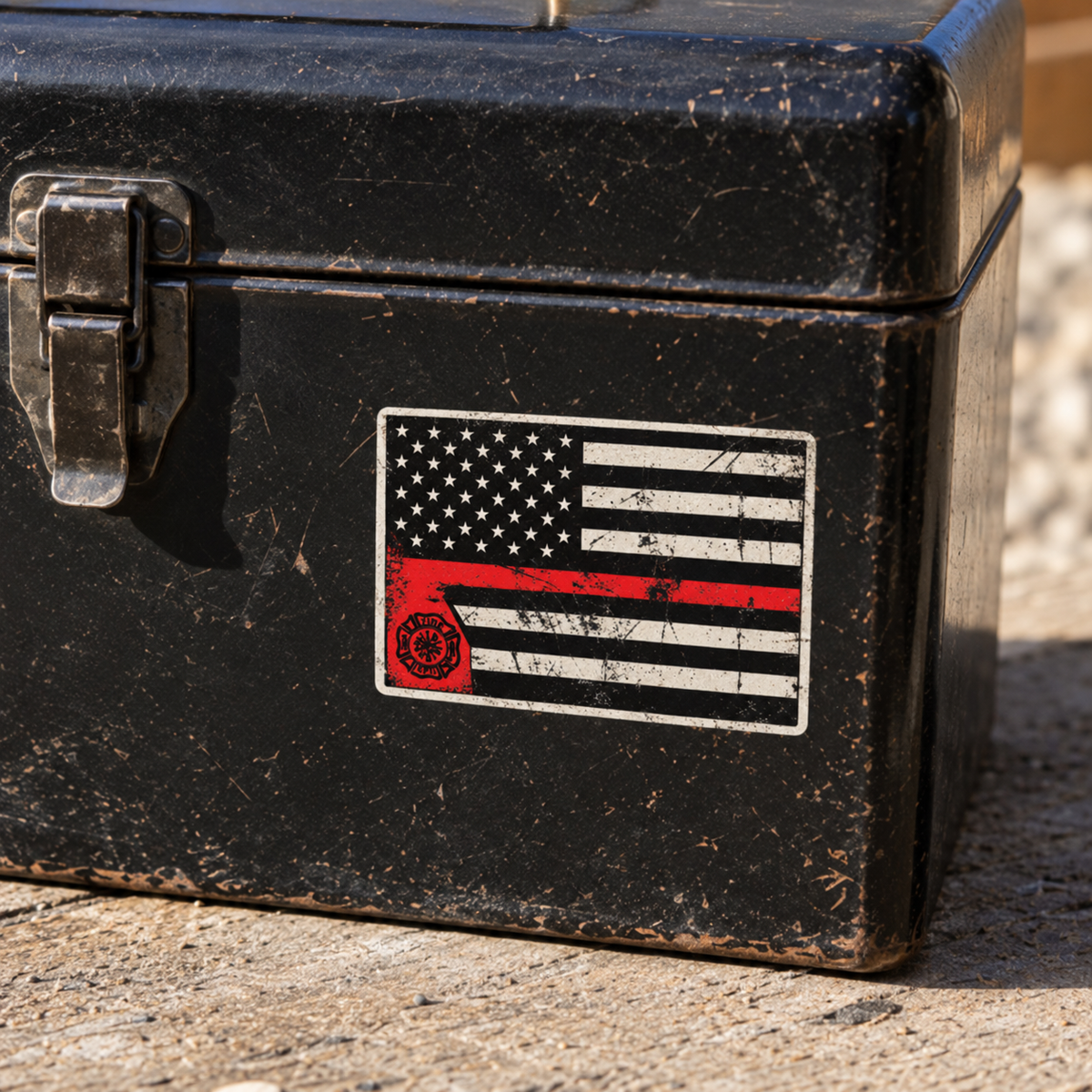 Thin Red Line Firefighter Sticker