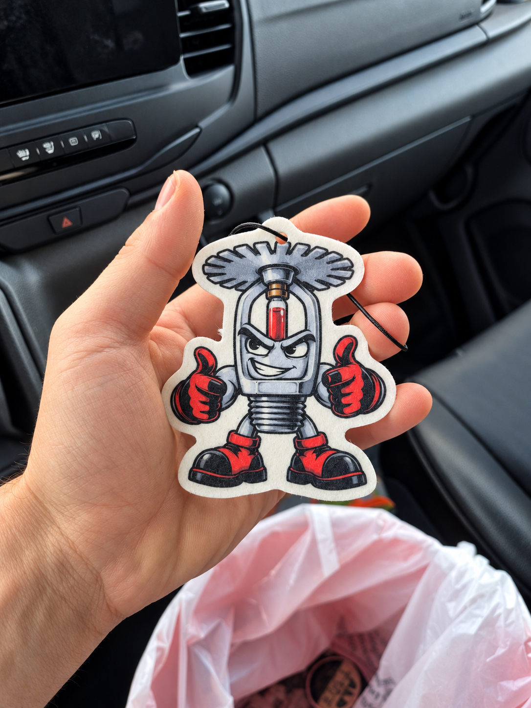 Sprinkler Fitter Mascot Car Air Freshener – New Car Scent