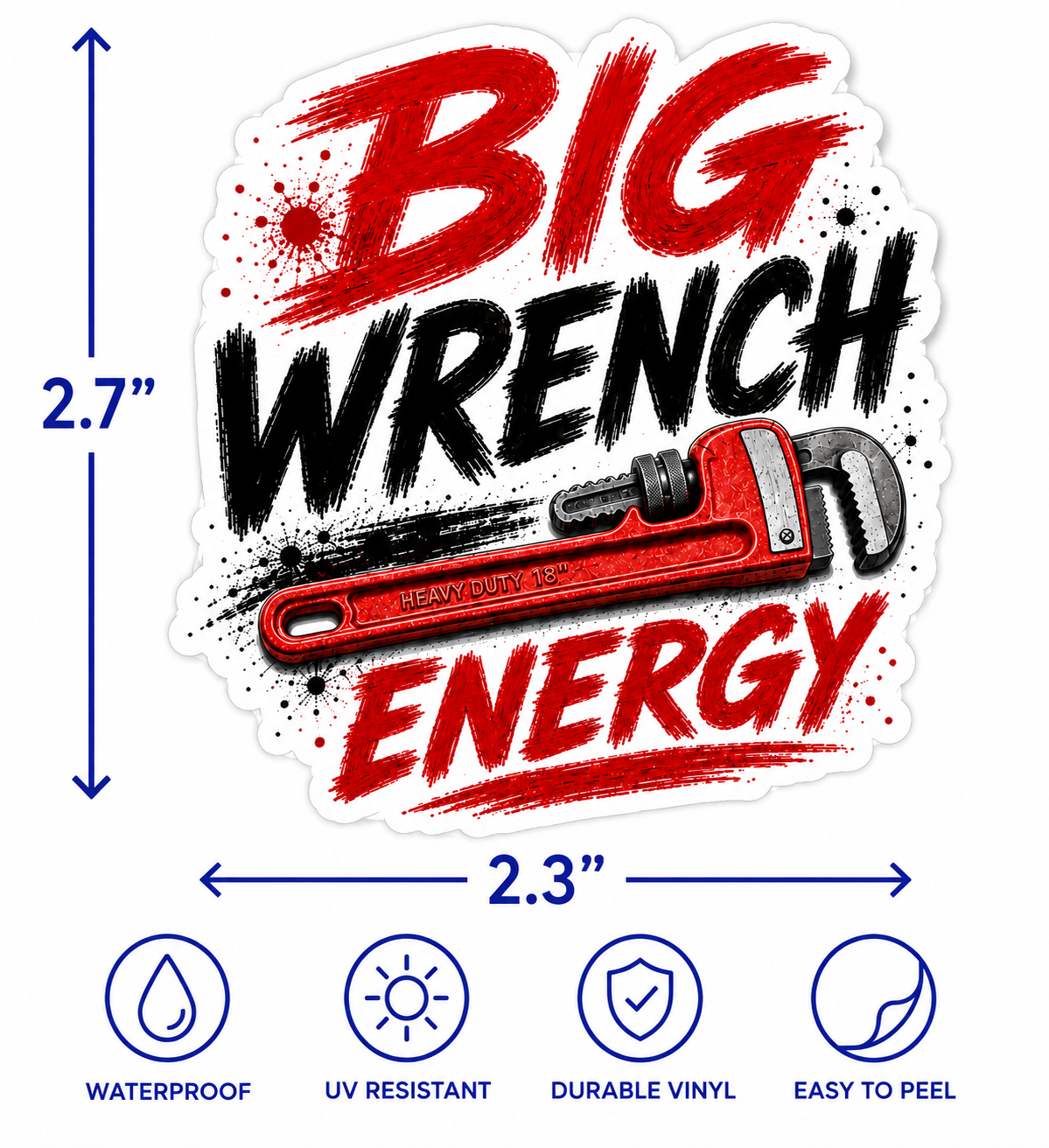 Big Wrench Energy Vinyl Sticker