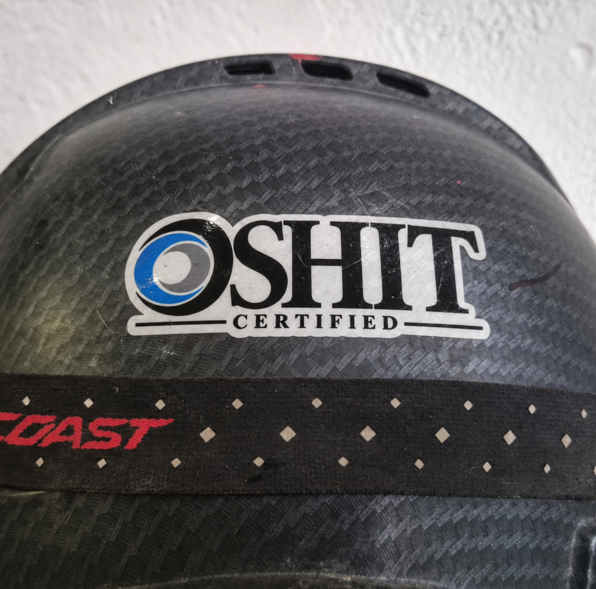 OSHIT Certified Funny OSHA Parody Blue Collar Hard Hat Sticker