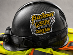 Electricians Don't Follow Rules We Follow OHM's Law Funny Electrician Vinyl Sticker