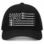 Pipe Trades American Flag Trucker Hat – Pipe Wrench & Fittings Design
