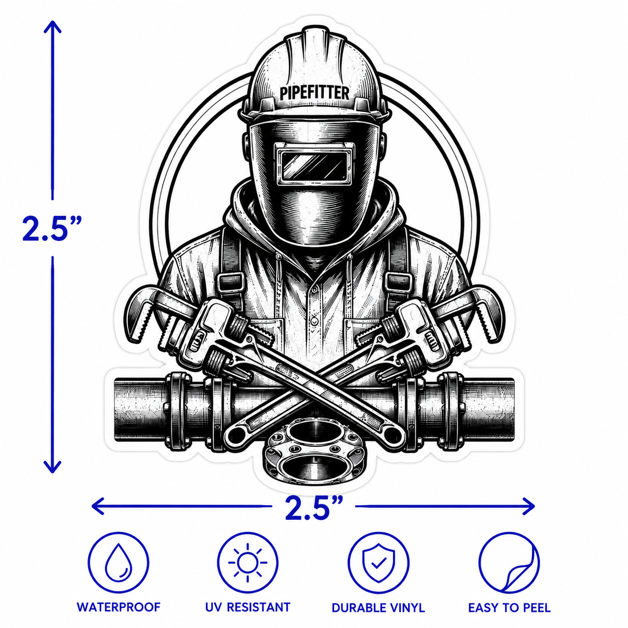 Pipefitter Welder Brotherhood Vinyl Sticker