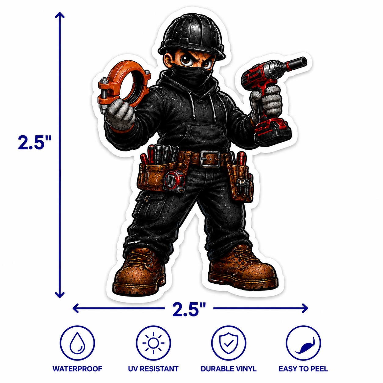 Blackout Fitter Mascot Vinyl Sticker