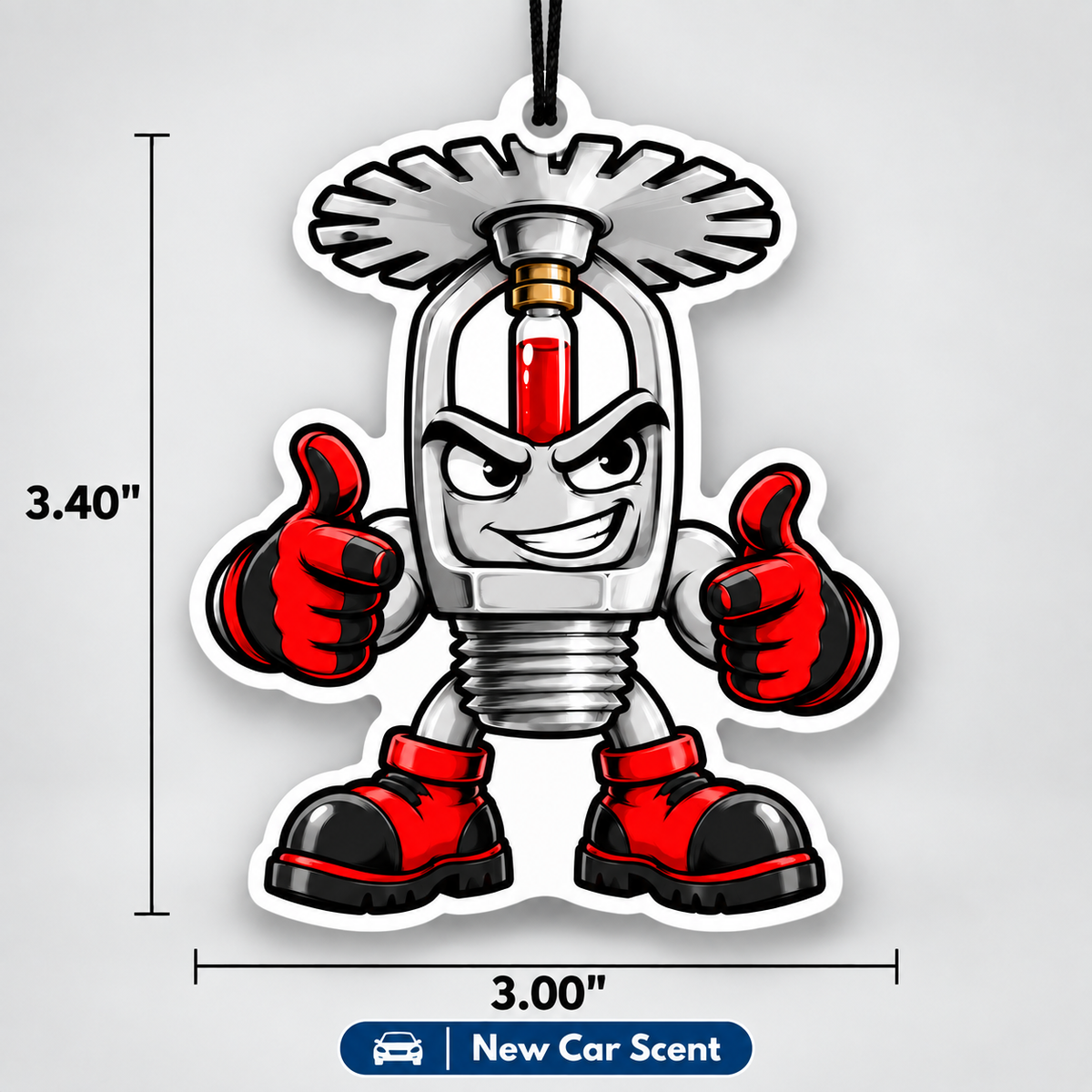 Sprinkler Fitter Mascot Car Air Freshener – New Car Scent